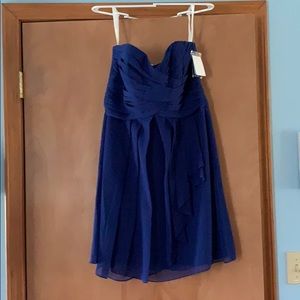 David’s Bridal Strapless Cobalt dress